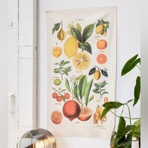 Urban outfitters Vintage citrus cotton tea towel / tapestry